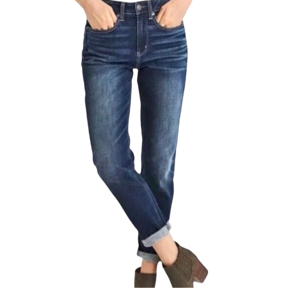 American Eagle Long Length Hi-Rise Girlfriend Button Fly Jeans